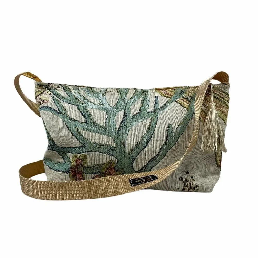 ByLin White Tree Pattern Bohemian Hand bag